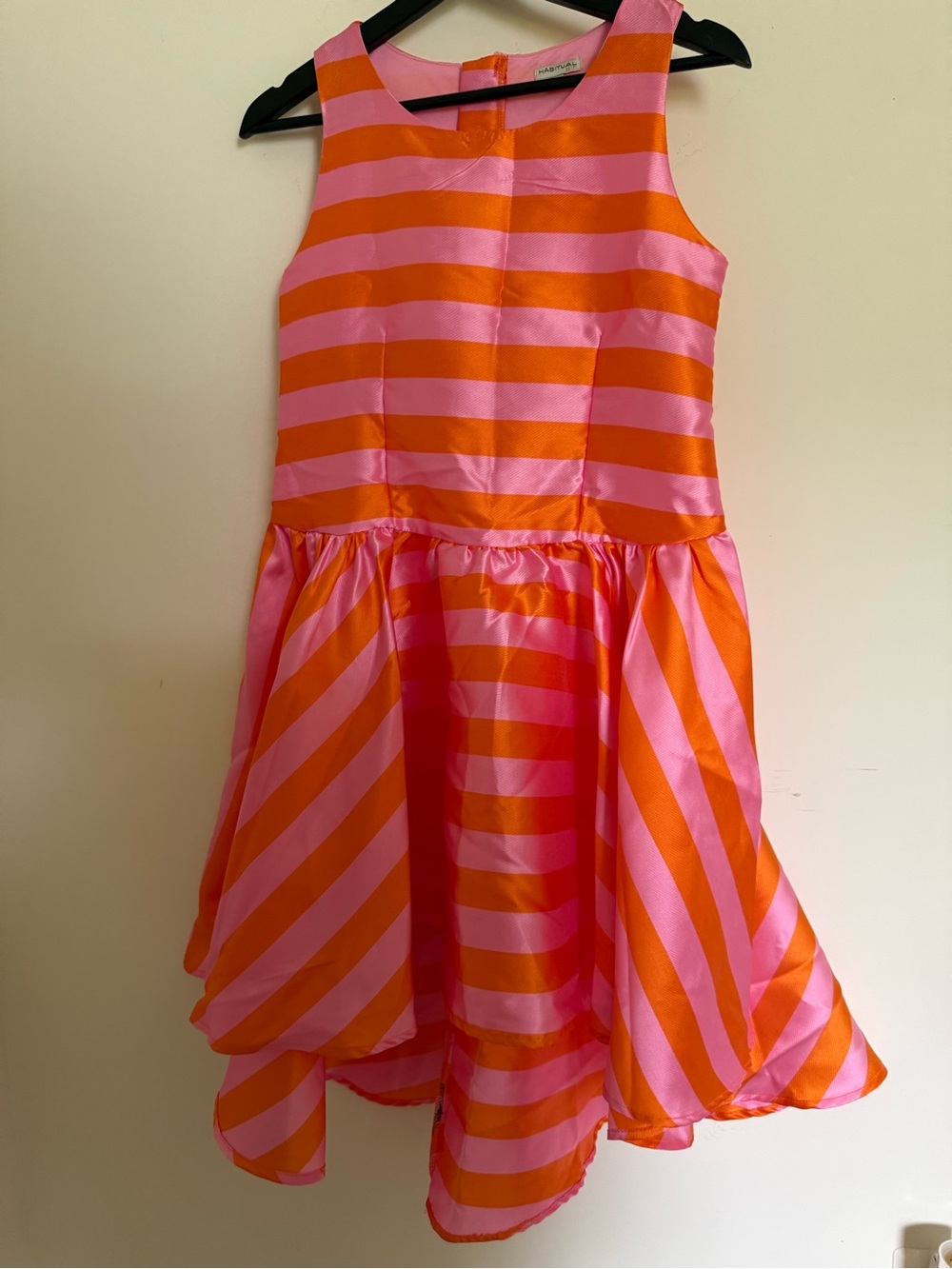 Habitual Pink & Orange Sleeveless Striped Dress